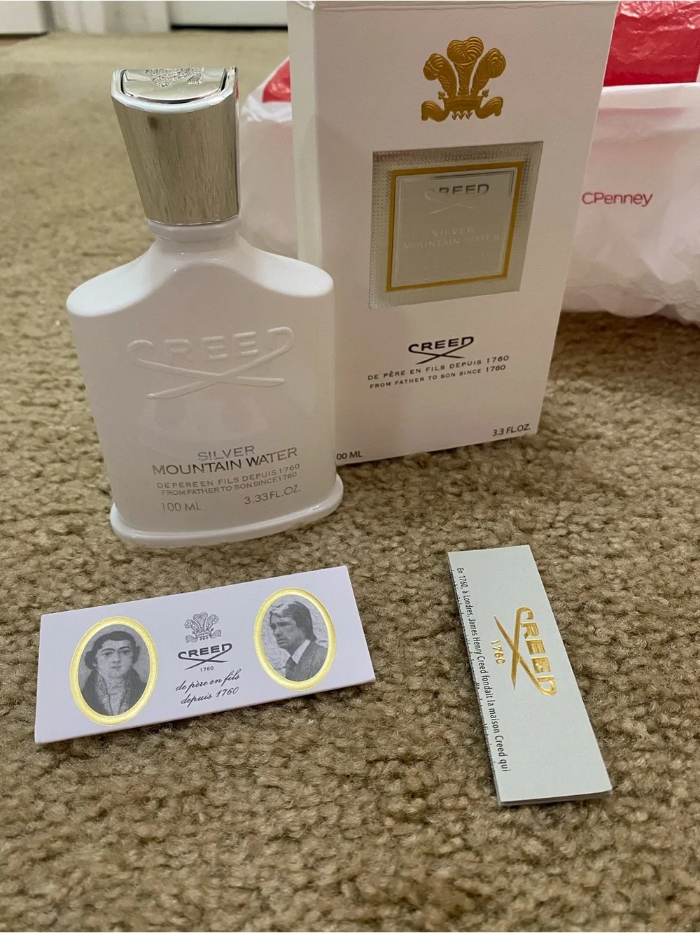 Creed Silver Mountain Water White & Gold Box